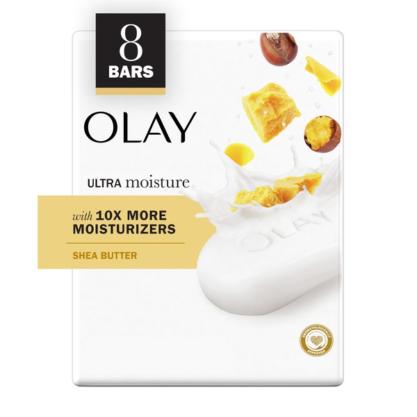 Olay Moisture Outlast Ultra Moisture Shea Butter Beauty Bar with Vitamin B3 Complex 3.75 OZ, 6CT