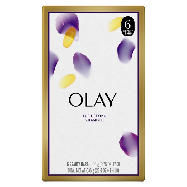 Olay Moisture Outlast Age Defying Beauty Bar, 3.75 OZ, 6CT