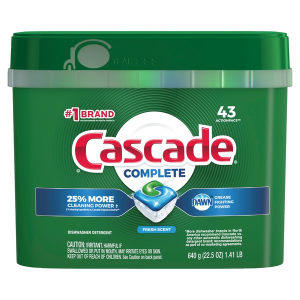 Cascade Complete Dawn Fresh Scent Action Pacs Dishwasher Detergent