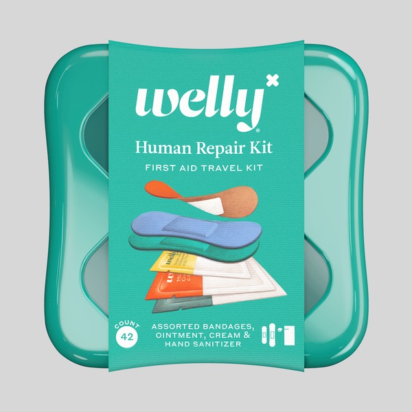 Welly Human Repair First Aid Travel Kit with Hand Sanitizer - 42 CT