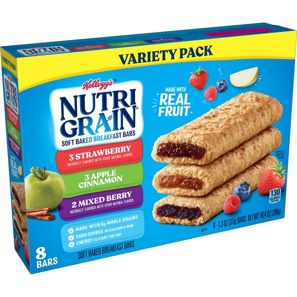 Kellogg's Nutri-Grain Soft Baked Breakfast Bars, Variety Pack