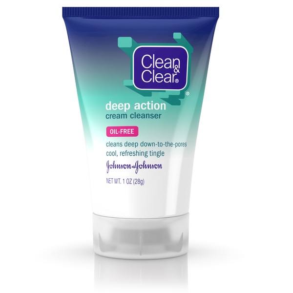 Clean & Clear Deep Action Cream Cleanser, 1 OZ