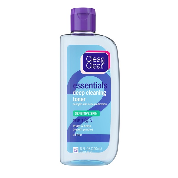 Clean & Clear Essentials Deep Cleaning Toner Sensitive Skin, 8 OZ