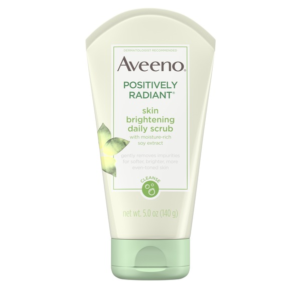 Aveeno Positively Radiant Skin Brightening Exfoliating Face Scrub, 5 OZ