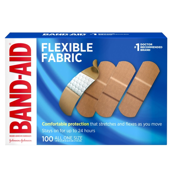 Band-Aid Brand Flexible Fabric Adhesive Bandages, All One Size, 30 ct