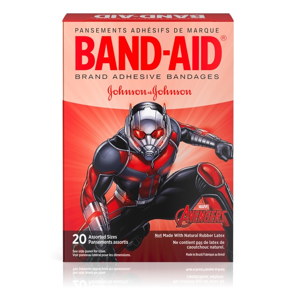 Band-Aid Adhesive Bandages, MARVEL Avengers, Assorted Sizes 20 ct