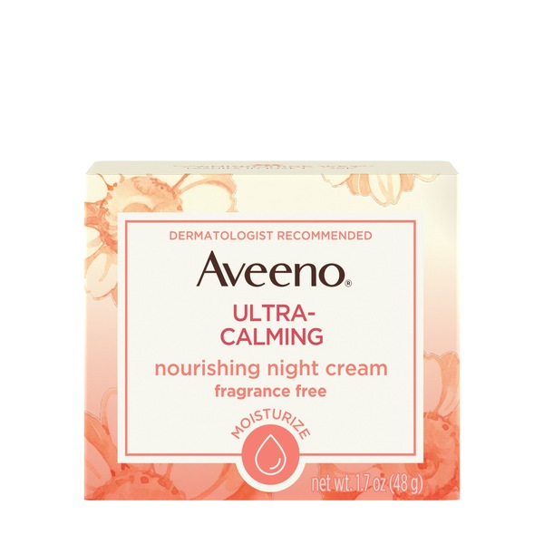 Aveeno Ultra-Calming Nourishing Night Cream For Sensitive Skin, 1.7 OZ