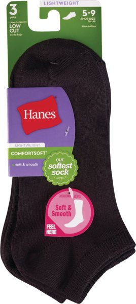 Hanes Casuals Cushion Low Cut Socks, 3CT