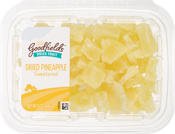 Goodfields Dried Pineapple Chunks, 12 OZ