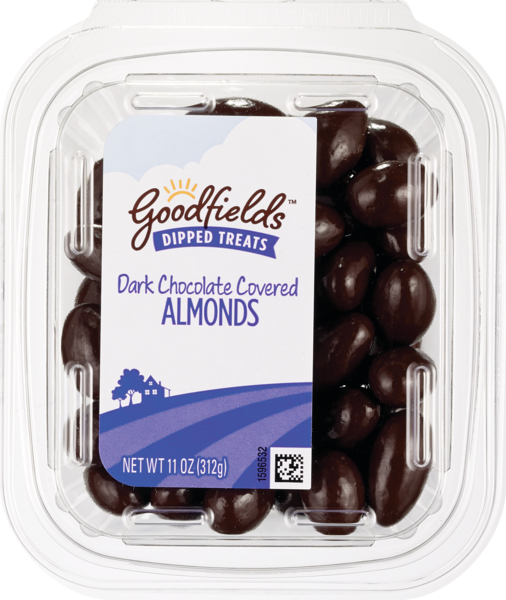 Goodfields Dark Chocolate Covered Almonds, 11 OZ