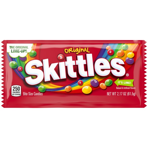 Skittles Original Candy Single Pack, 2.17 OZ