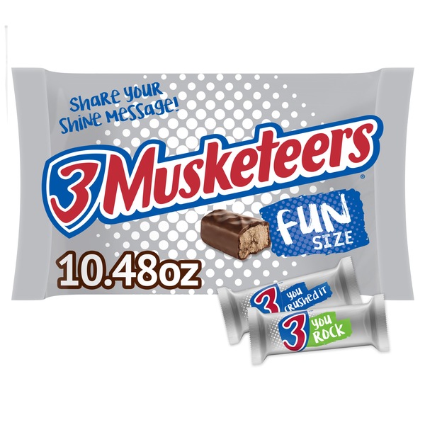 3 Musketeers Fun Size Chocolate Candy Bars, 10.48 OZ