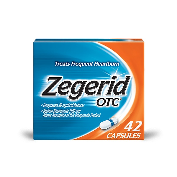 Zegerid OTC Heartburn Relief, Proton Pump Inhibitor, Capsules