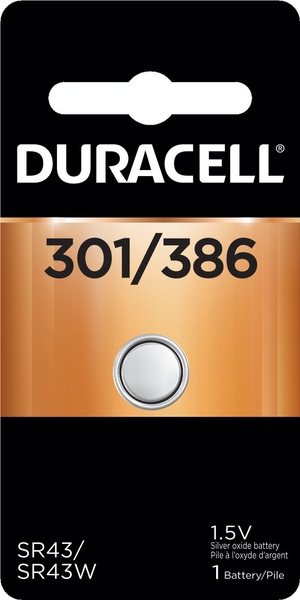 Duracell 301/386 Coin Button Battery