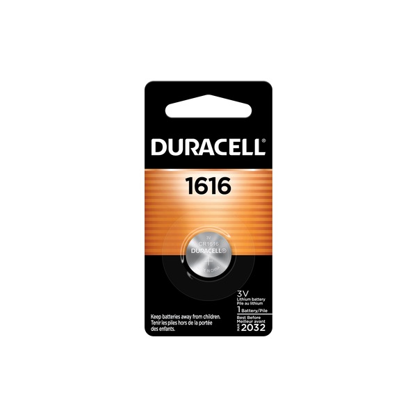 Duracell 1616 3V Lithium Coin Battery, 1 CT