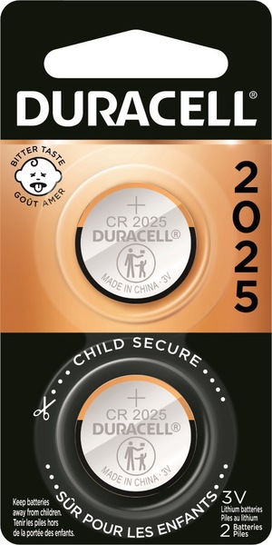 Duracell Coin Button 2025 Battery, 2CT