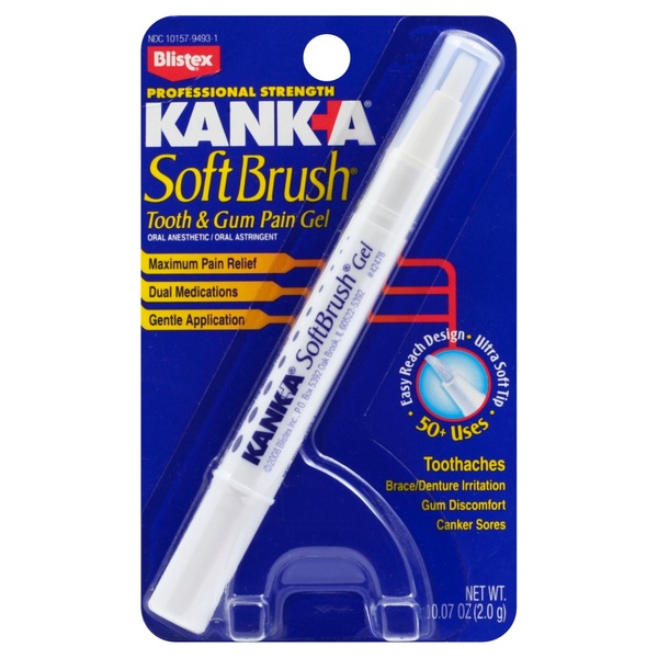 Kanka, Pain Gel, Tooth & Gum, Maximum Strength, Soft Brush