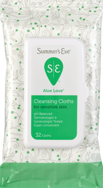 Summers Eve Personal Hygiene Cloths Aloe Love