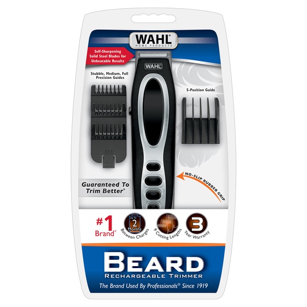 Clicking on the image opens a new modal with 1 larger images of WAHL BRD & STBBLE RECHARGE TRIMMER. Some images may not have descriptive text. 1 out of 1.