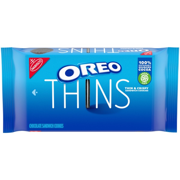 Oreo Thins Sandwich Cookies Chocolate, 10.1 OZ