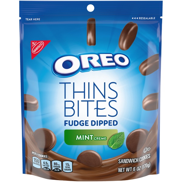 Oreo Thins Dipped Bites Mint, 6 OZ