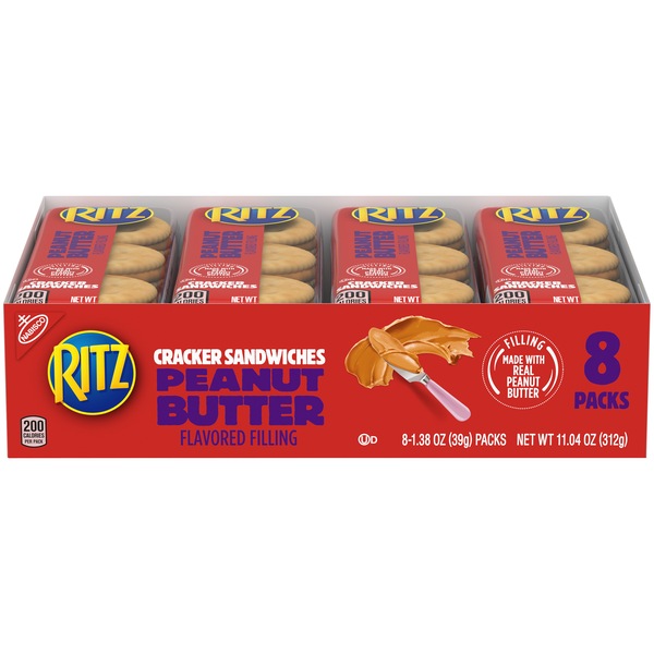 Ritz Peanut Butter Cracker Sandwich, 8 Packs