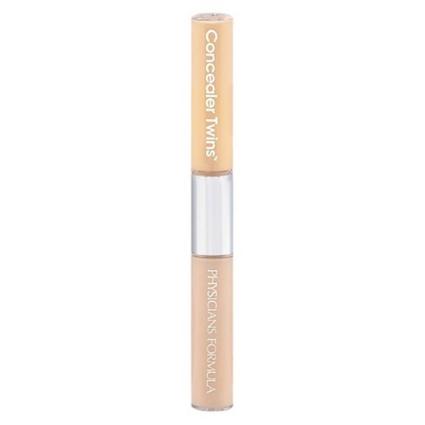 Physicians Formula Concealer Twins 2-in-1 Correct & Cover Cream Concealer, Yellow/Light