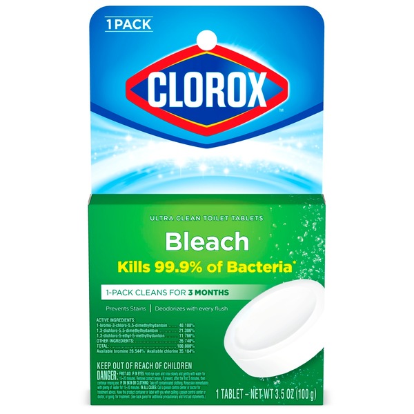 Clorox Automatic Toilet Bowl Cleaner Tablets with Bleach, 3.5 OZ, 1 CT