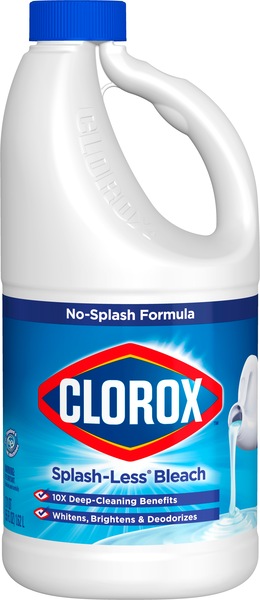 Clicking on the image opens a new modal with 1 larger images of Clorox Splash-Less Liquid Bleach, Regular, 55 OZ. Some images may not have descriptive text. 1 out of 1.