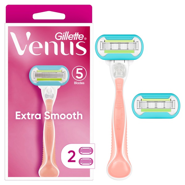 Gillette Venus Extra Smooth Pink Women's Razor  - 1 Handle + 2 Refills