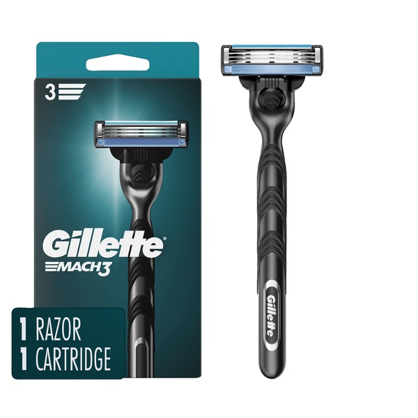 Gillette Mach3 Men's Razor, Handle & 1 Blade Refill