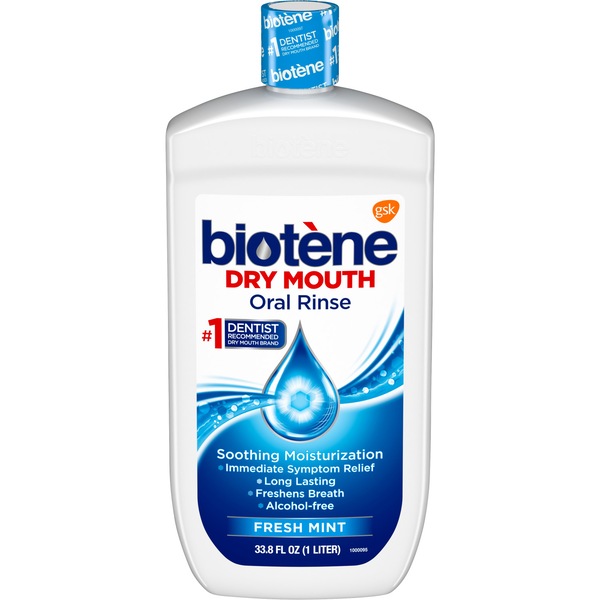 Biotene Gentle Original Flavor Moisturizing Oral Rinse Mouthwash for Dry Mouth, 16 OZ