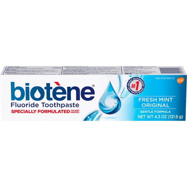 Biotene Fresh Mint Original Fluoride Toothpaste, 4.3 OZ