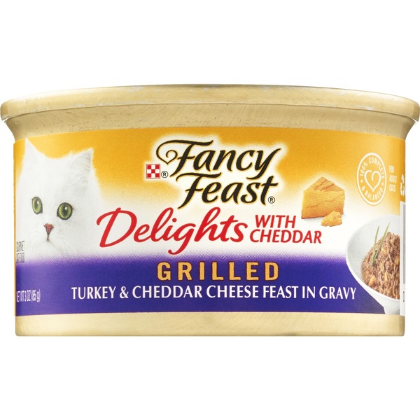 Fancy Feast Delights Turkey & Cheddar Cheese Feast In Gravy, Grilled