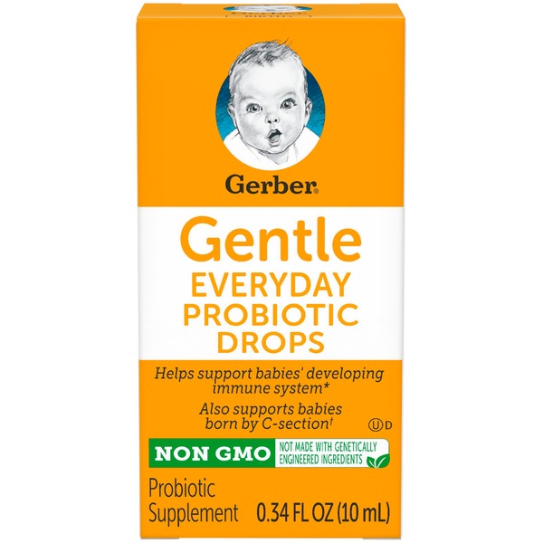 Gerber Gentle Everyday Probiotic Supplement Drops, 0.34 OZ