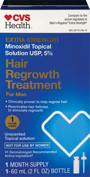 CVS Health Men's Extra Strength 5% Minoxidil Solution for Hair Regrowth