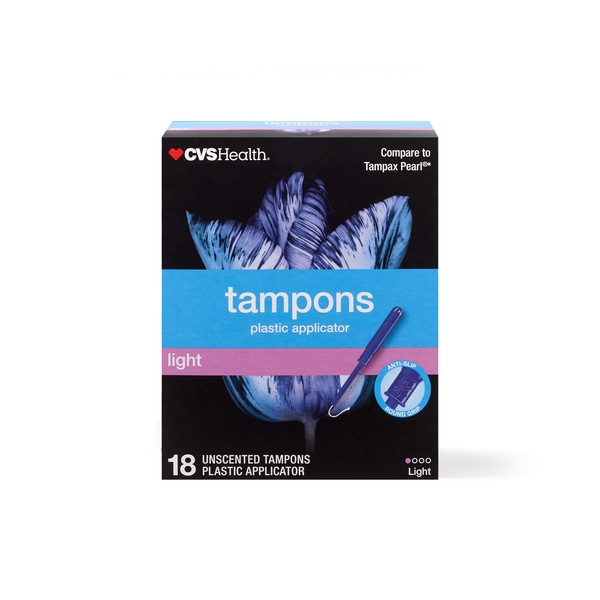 CVS TAMPONS PLASTIC APPLICATOR APPLICATOR LIGHT UNSCENTED