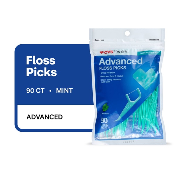 CVS Health Dental Flossers Mint, 90CT