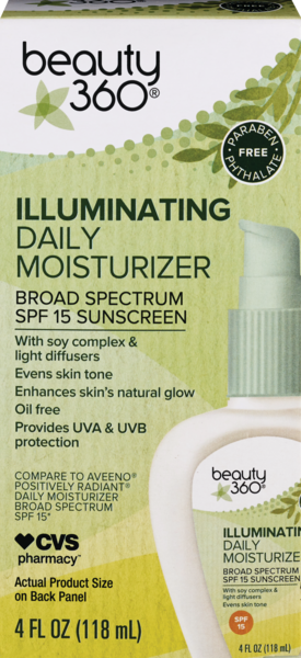 Beauty 360 Luminous Daily Moisturizer SPF 15, 4 OZ