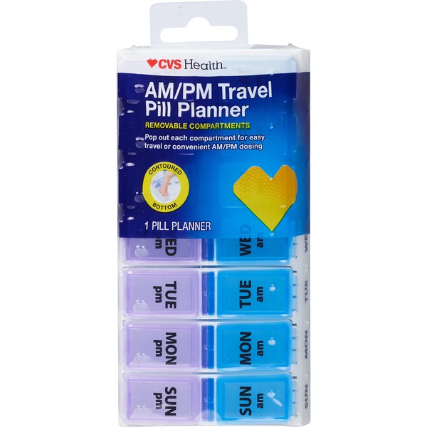 CVS Pill Planner Weekly AM/PM Travel(14 Removbl Compartment)