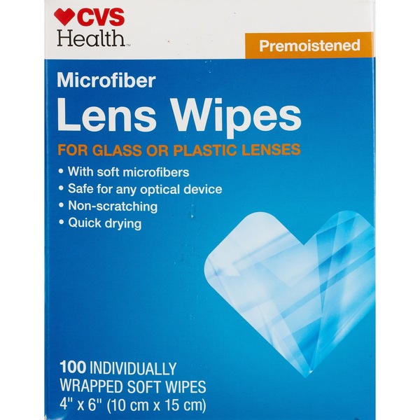 CVS Health Premoistened Lens Wipes, 80CT