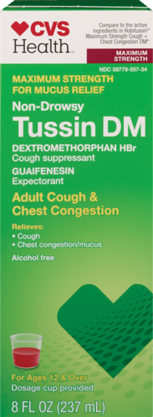 CVS Health Non Drowsy Maximum Strength Tussin DM Cough & Chest Congestion
