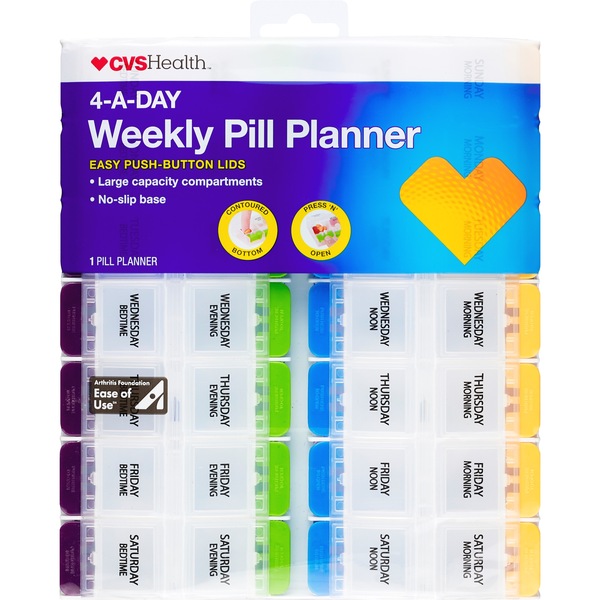 CVS HEALTH 4-A-DAY WEEKLY PILL PLANNER
