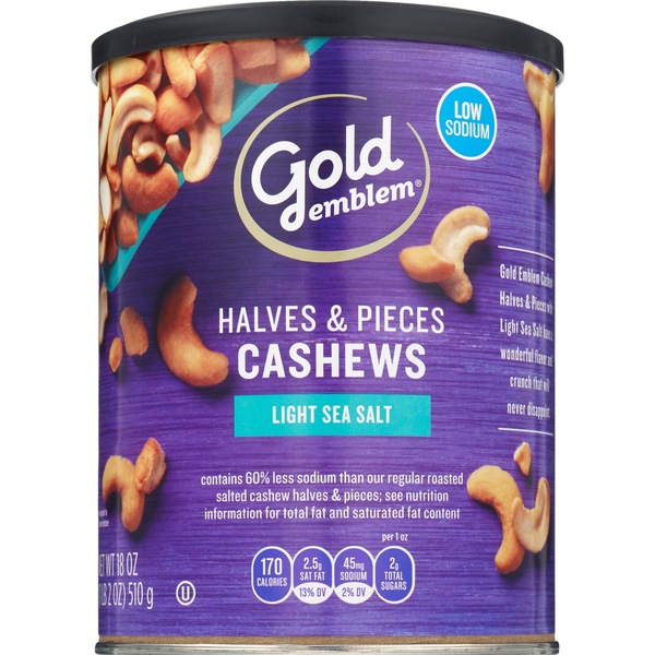 Gold Emblem Cashews Halves & Pieces Lightly Salted