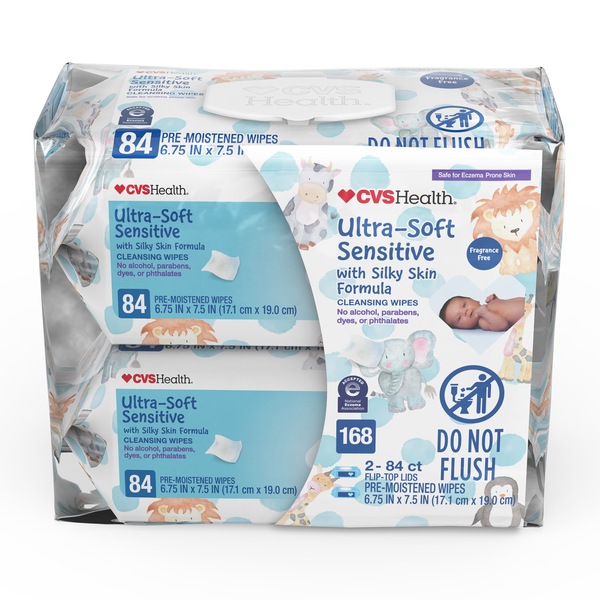 CVS Health Ultra-Sensitive Baby Wipes, 64 CT, 3 Pack