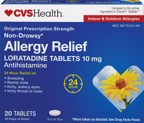 CVS Health Allergy Relief Non-Drowsy Loratadine Tablets 10 mg, 240 CT