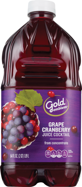 Gold Emblem Grape Cranberry Juice Cocktail, 64 OZ