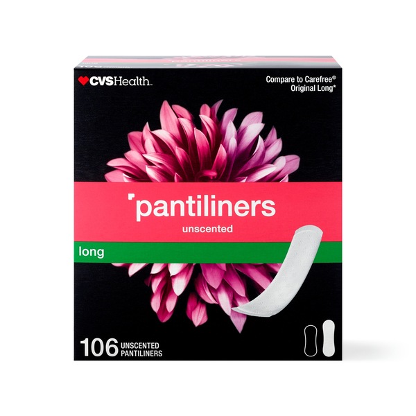 CVS Health Pantiliners Long Unscented, 106CT