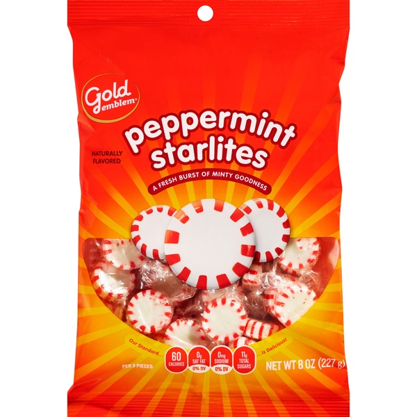 Gold Emblem Peppermint Starlites Hard Candy (Peg Bag)