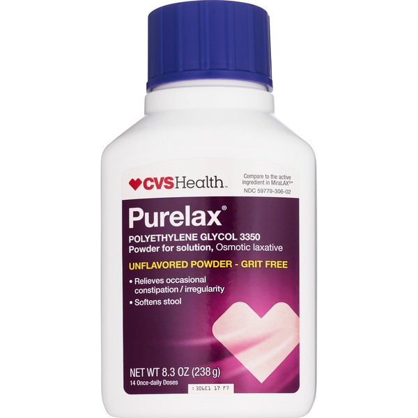 CVS Health Purelax Unflavored Powder, 8.3 OZ